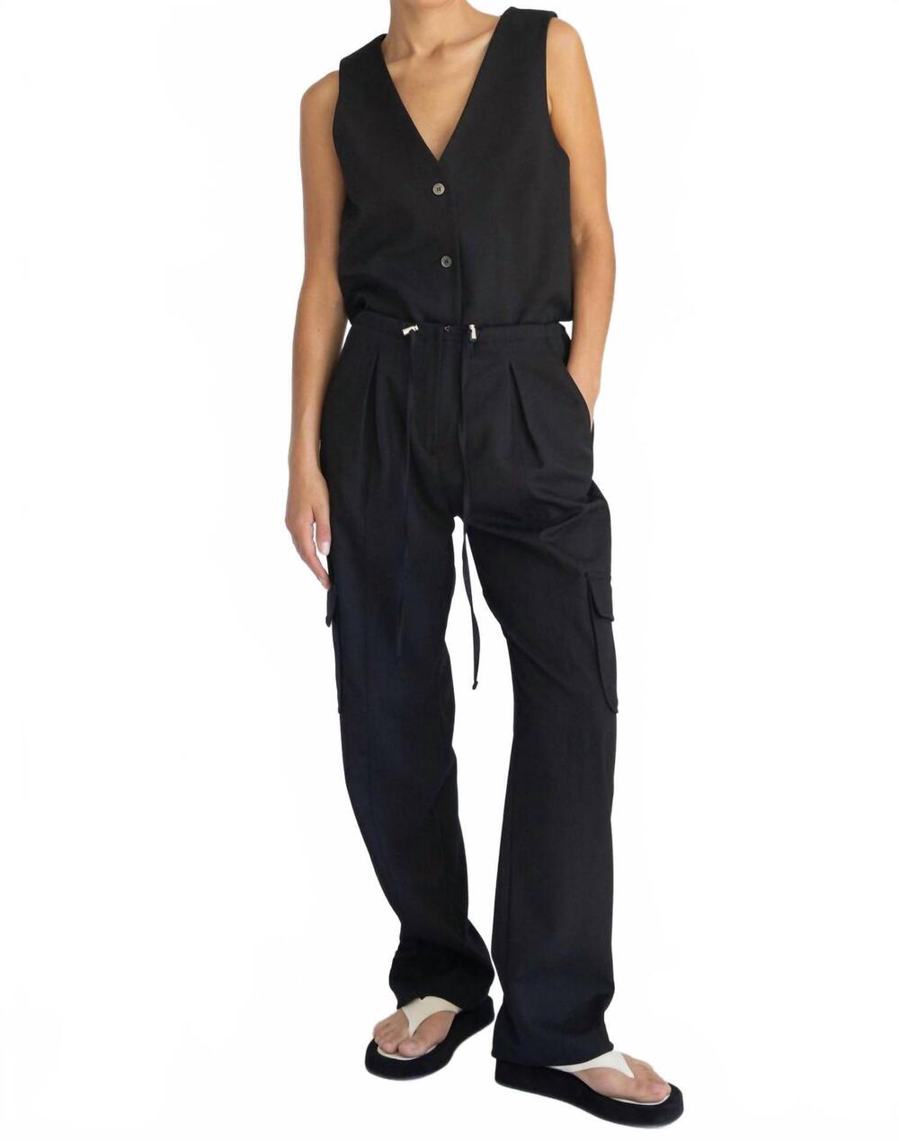 NEW ALMINA CONCEPT women's cargo pants in black